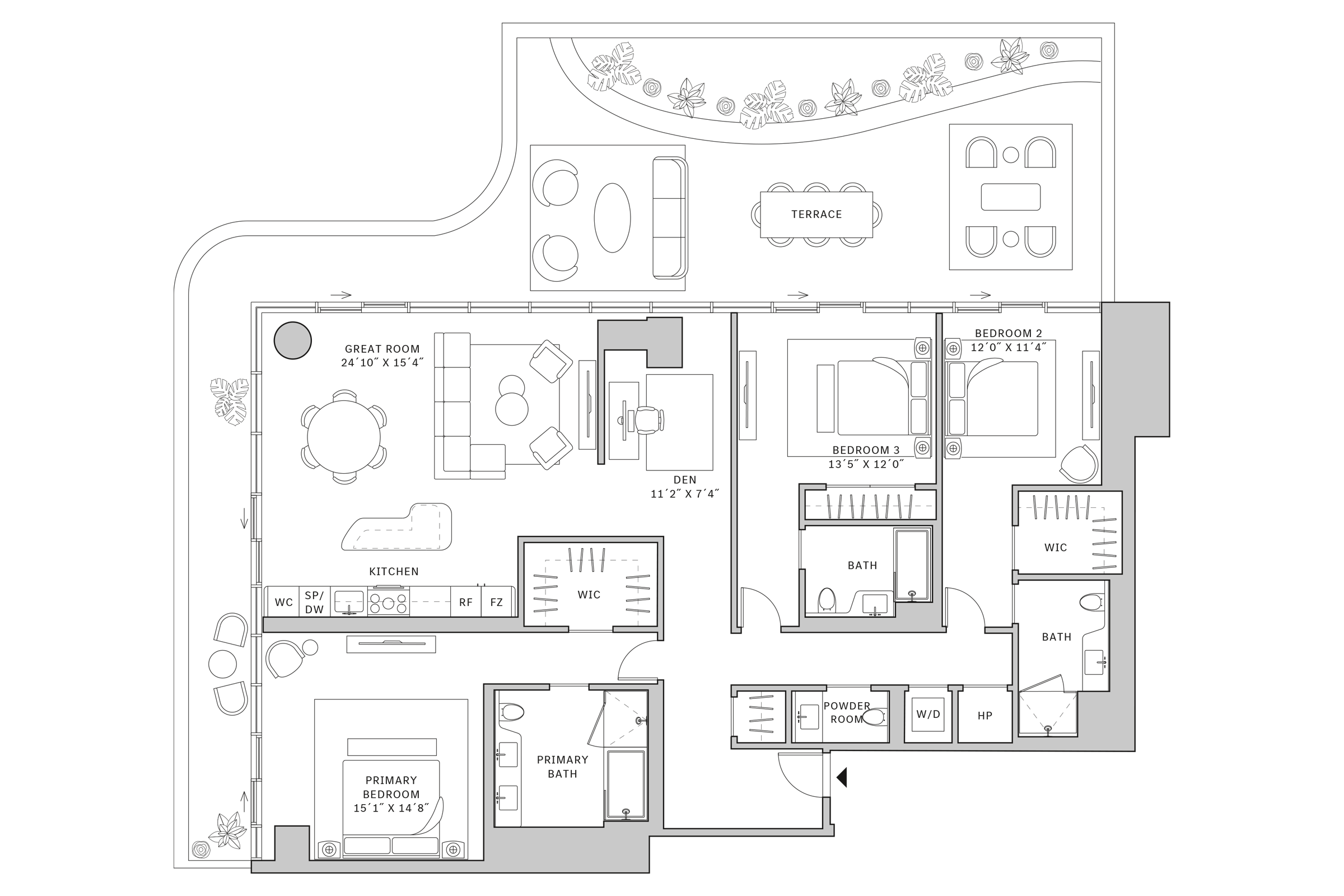 Floorplan of Residence 01